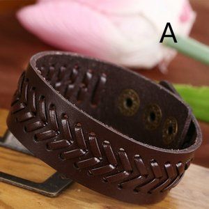 Brown Arrow PU Leather Cuff Bracelet